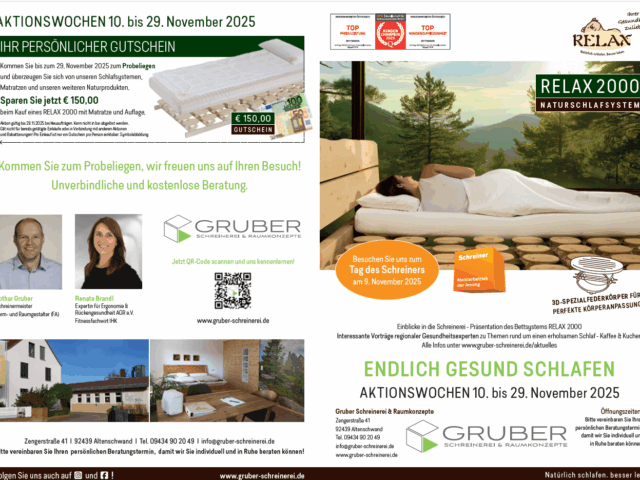 +++ Endlich gesund schlafen +++ Aktionswochen vom 10. bis 29. November 2025 +++